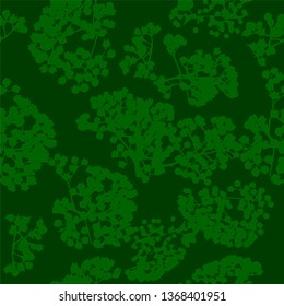 Seamless background with elements of flora. Flower abstraction. Vector