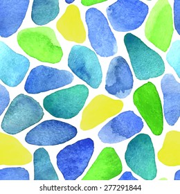 Seamless background with elements of imitation stone. Watercolor background for your design.