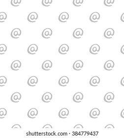 Seamless background with email signs. Vector