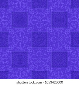 Seamless background.  Ethnic color pattern for fabric or paper. Abstract geometrical ethnic ornament with northern motifs. Vector texture.