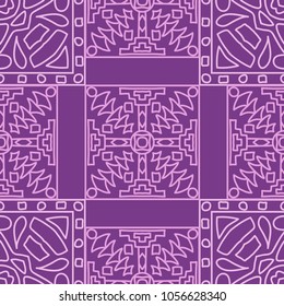 Seamless background.  Ethnic color pattern for fabric or paper. Abstract geometrical ethnic ornament with northern motifs. Vector texture.