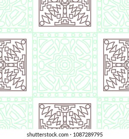 Seamless background.  Ethnic color pattern for wallpaper or cloth design. Abstract geometrical ethnic ornament with northern motifs. Vector texture.