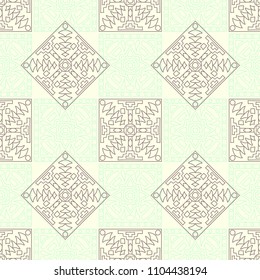Seamless background.  Ethnic color pattern for wallpaper or cloth design. Abstract geometrical ethnic ornament with northern motifs. Vector texture.
