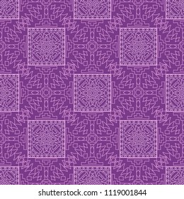 Seamless background.  Ethnic color vector pattern for fabric or paper. Abstract geometrical ethnic ornament with northern motifs. Vector texture.