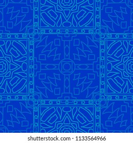 Seamless background.  Ethnic color vector pattern for wallpaper or cloth design. Abstract geometrical ethnic ornament with northern motifs. Vector texture.