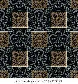 Seamless background.  Ethnic color vector pattern for wallpaper or cloth design. Abstract geometrical ethnic ornament with northern motifs. Vector texture.