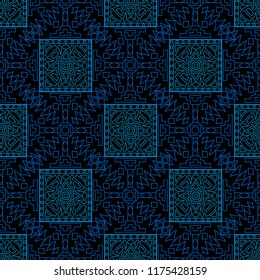 Seamless background.  Ethnic color vector pattern for paper or cover. Abstract geometrical ethnic ornament with northern motifs. Vector texture.