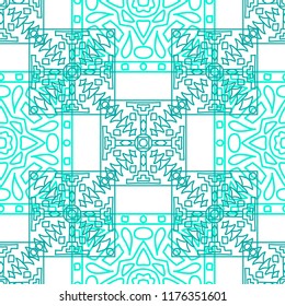 Seamless background.  Ethnic color vector pattern for paper or cover. Abstract geometrical ethnic ornament with northern motifs. Vector texture.