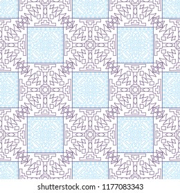 Seamless background.  Ethnic color vector pattern for paper or cover. Abstract geometrical ethnic ornament with northern motifs. Vector texture.