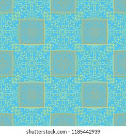 Seamless background.  Ethnic color vector pattern for wallpaper or cloth design. Abstract geometrical ethnic ornament with northern motifs. Vector texture.