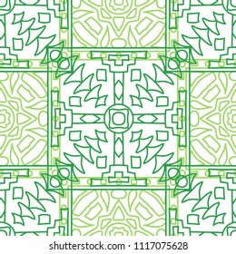 Seamless background.  Ethnic color background for wallpaper or cloth design. Abstract geometrical ethnic ornament with northern motifs. Vector texture.