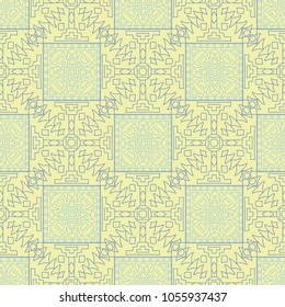 Seamless background.  Ethnic colorful vector background for paper or cover. Abstract geometrical ethnic ornament with northern motifs. Vector texture.
