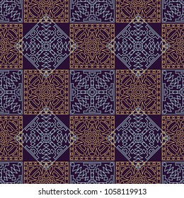Seamless background.  Ethnic colorful vector background for paper or cover. Abstract geometrical ethnic ornament with northern motifs. Vector texture.