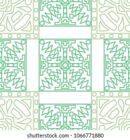 Seamless background.  Ethnic colorful vector background for fabric or paper. Abstract geometrical ethnic ornament with northern motifs. Vector texture.