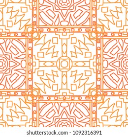 Seamless background.  Ethnic colorful vector background for paper or cover. Abstract geometrical ethnic ornament with northern motifs. Vector texture.