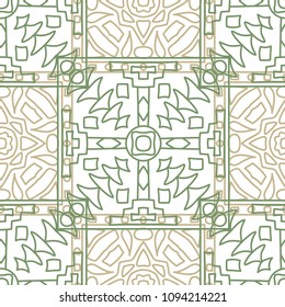Seamless background.  Ethnic colorful vector background for fabric or paper. Abstract geometrical ethnic ornament with northern motifs. Vector texture.
