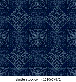 Seamless background.  Ethnic colorful vector background for paper or cover. Abstract geometrical ethnic ornament with northern motifs. Vector texture.