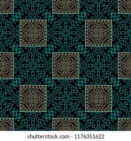 Seamless background.  Ethnic colorful vector background for paper or cover. Abstract geometrical ethnic ornament with northern motifs. Vector texture.