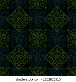 Seamless background.  Ethnic colorful vector background for wallpaper or cloth design. Abstract geometrical ethnic ornament with northern motifs. Vector texture.