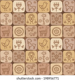 seamless background with an ethnic ornament