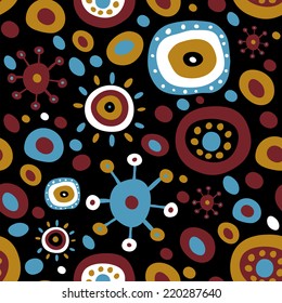 Seamless background with a ethnic pattern elements