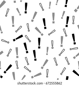Seamless background with exclamation signs.
