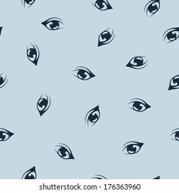seamless background: eye. Style Illustration Design Pattern
