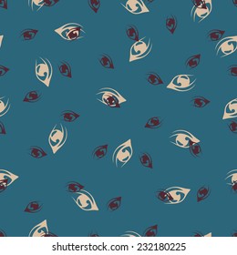 seamless background: eye. Style Illustration Design Pattern