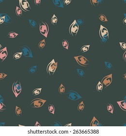 seamless background: eye. Style Illustration Design Pattern