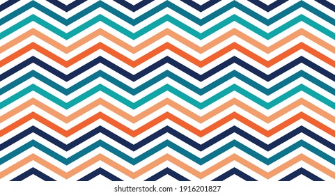 seamless background and fabric pattern in the form of waves made with colored lines