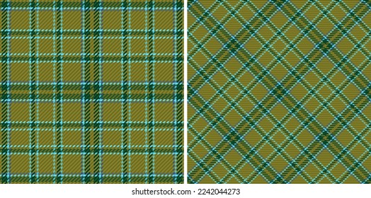 Seamless background fabric. Tartan texture textile. Pattern check plaid vector in set.