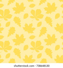 Seamless background with falling autumn leaves