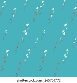 Seamless background with falling leaves.