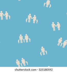 Seamless background with family members for your design