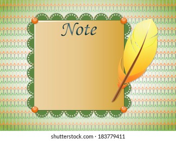 Seamless background with feather and paper. - Powered by Shutterstock - Get 15% off with code: PIKWIZARD15