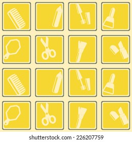 seamless background with female stuff