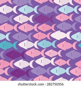 seamless background with fish