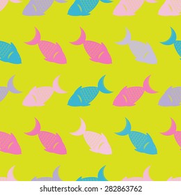 seamless background with fish