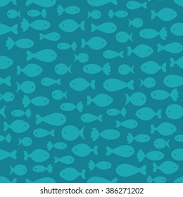 Seamless background with fishes