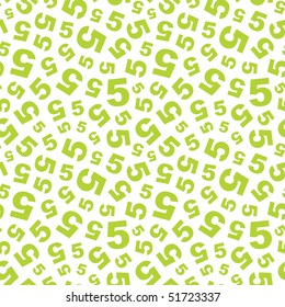 Seamless background with "five" number mix.