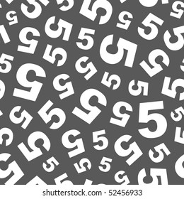 Seamless background with "five" number mix.