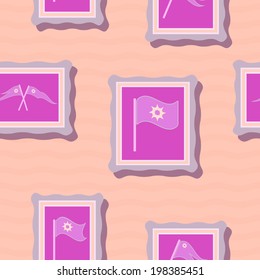 Seamless background with flags