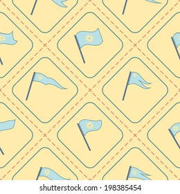 Seamless background with flags