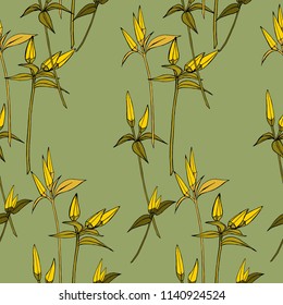 seamless background of floral buds