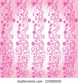 seamless background with floral elements