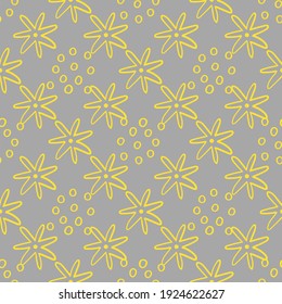 Seamless background with floral elements. Vector illustration.