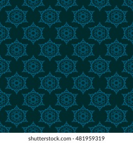 Seamless background with floral and geometric ornament Wallpaper pattern