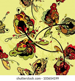 seamless background with floral ornament