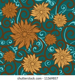 Seamless background from a floral ornament, Fashionable modern wallpaper or textile