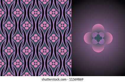 Seamless background from a floral ornament, Fashionable modern wallpaper or textile